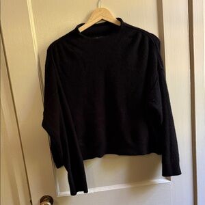 Quince Classic Black Cashmere Top